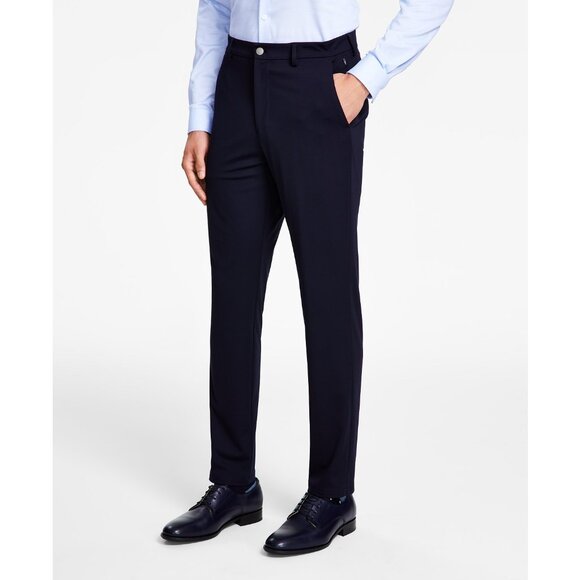 Calvin Klein Men's Slim-Fit Stretch Solid Knit Suit Pants Navy 34X30 B4HP $135 - Picture 1 of 5
